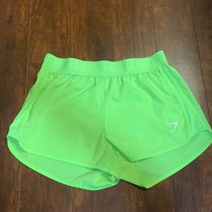 Lightly worn lime colored Gymshark shorts! In great condition.